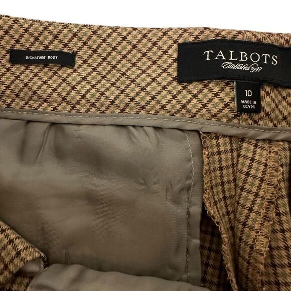 Talbots Signature Boot Dress plaid Pant size 10 - Picture 4 of 6